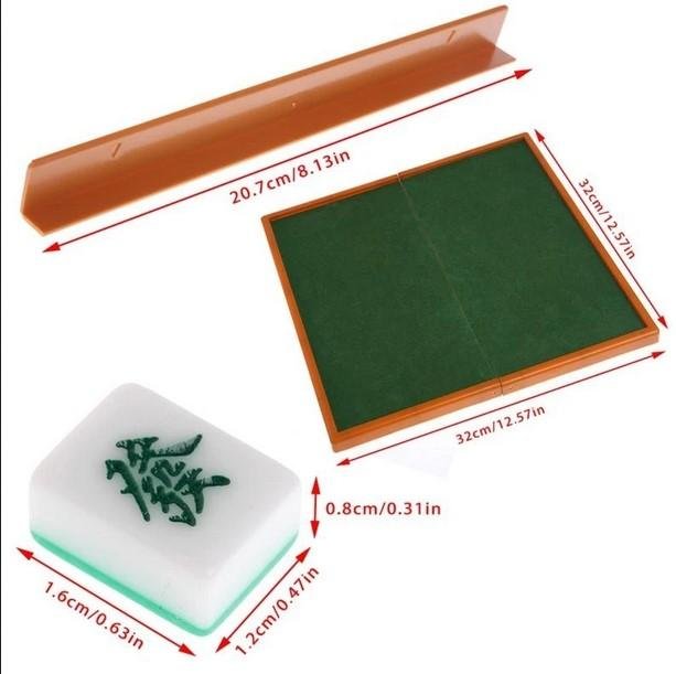 TRAVEL SIZE Mini Mahjong Set Portable Lipat Premium Acrylic Tiles Meja Flanel - Image 6