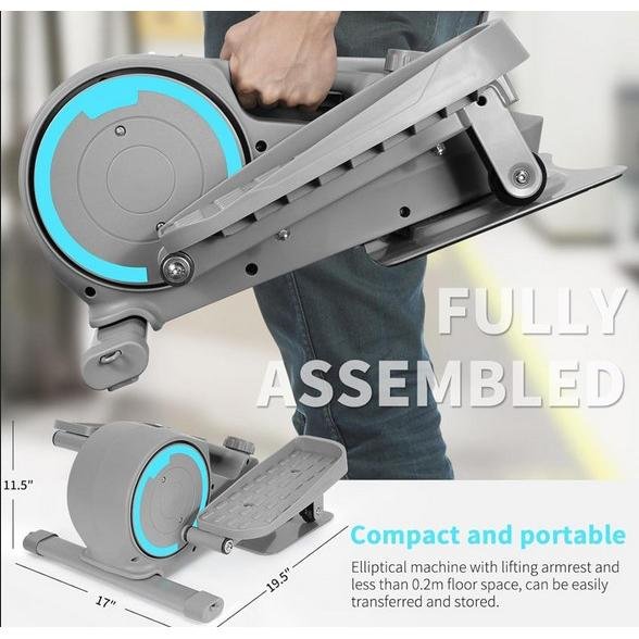 Portable Trainer Pedal Exerciser Alat Fitness Cardio Mini Pedal Exerciser Electric Bike Stepper with LCD Screen - Image 5