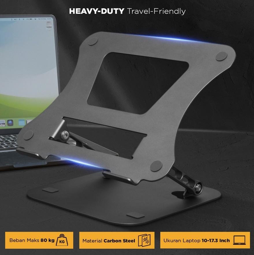Magic Stand Laptop Foldable Adjustable N16 Carbon Steel 10-17.3 Inch - Image 2