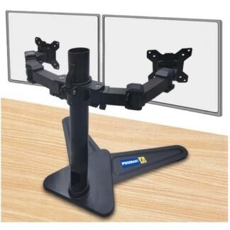Bracket Dual Monitor Stand and Adjustable Arms Vesa Mounts Screens up to 27 inch