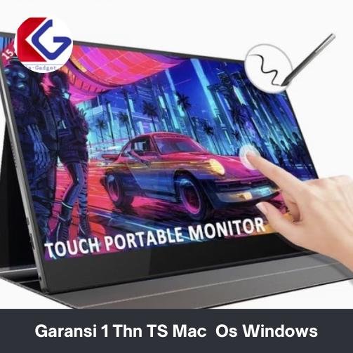 Portable Monitor Gaming 15.6 16 18.5 Inch IPS WUXGA 2k Touchscreen HDMI Type C untuk Windows Mac OS HP MHL - Image 2