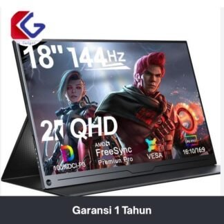 Portable Monitor 165Hz 144Hz QHD 2.5k IPS 100%SRGB Free AMDSync Vesa Mount Laptop Ipad Macbook HP Support MHL Tipe C Garansi Monitor