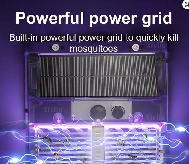 Lampu Teras Outdoor LED 2 in 1 UV Mosquito Killer Solar Panel 800 Mah Waterproof - Image 2
