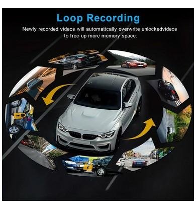 Kamera Mobil DashCamMobil Front And Inside,3.16inchdash Cam 1080P G Sensor HD Night Vision Loop Recording Wide Angle Car DVR - Image 4