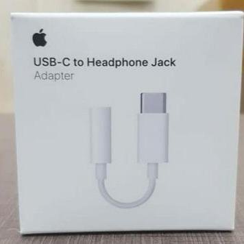 USB-C ke Jack Headphone 3.5mm Adapter Original MU7E2FE/A Model A2049 Garansi 6 Bulan Kompatibel iPad Pro 11inch 2018