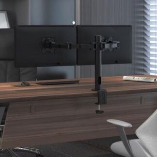 Bracket Dual Monitor TV Table Stand Dual Layer VESA 100 x 100 10-27 Inch