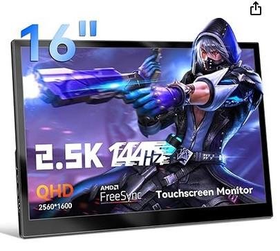 Portable Monitor 165Hz 144Hz QHD 2.5k IPS 100%SRGB Free AMDSync Vesa Mount Laptop Ipad Macbook HP Support MHL Tipe C Garansi Monitor - Image 9
