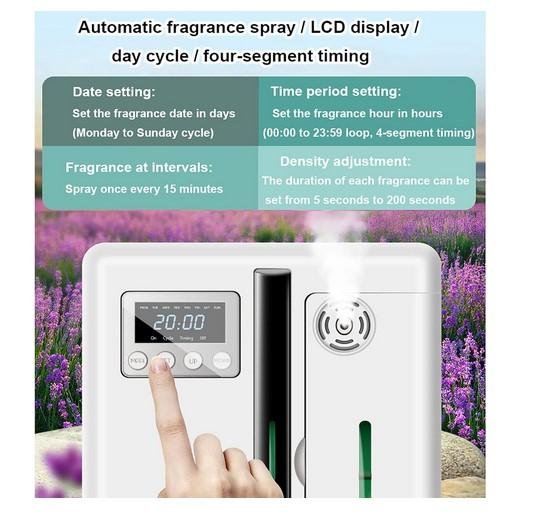 Diffuser Minyak Esensial Bluetooth LCD Display Aromaterapi Mesin dengan Area Penutupan 200-300m³ Fungsi Waktu untuk Rumah Hotel KTV Bar Kafe Internet - Image 7