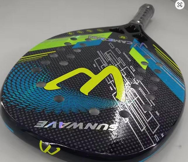 Padel Racket Full Carbon Raket Padel Round Beginner Pemula 3k Fiber Rough Surface Outdoor Sports Racket For Men Women Adult - Image 3
