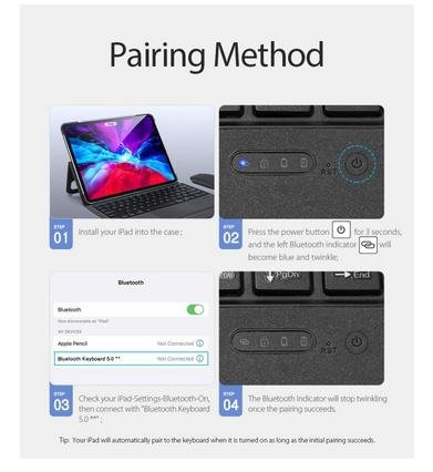 Keyboard Bluetooth Wireless Case Dux DUcis Ipad Pro 2020 12.9 inch - Image 2