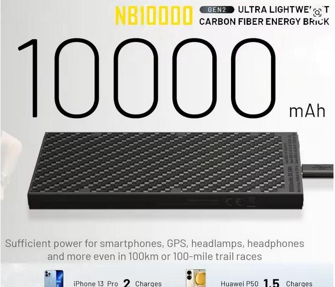 NITECORE NB10000 GEN2 10000 mAh Power Bank Ultra lightweight Fast Charging Portable Charger Lithium Battery - Image 6