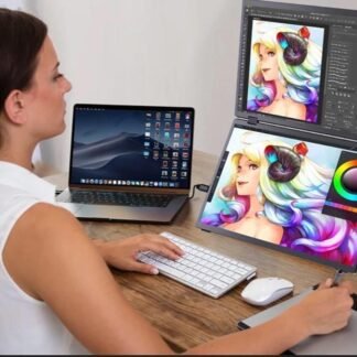 Portable Monitor Triple screen 15.6 Inch Dual Display 1 one Cable C Windows Mac OS HDMI IPS 100%SRGB Vesa Mount Gaming displays for PS5/4/3 Switch XBox Laptop Macbook