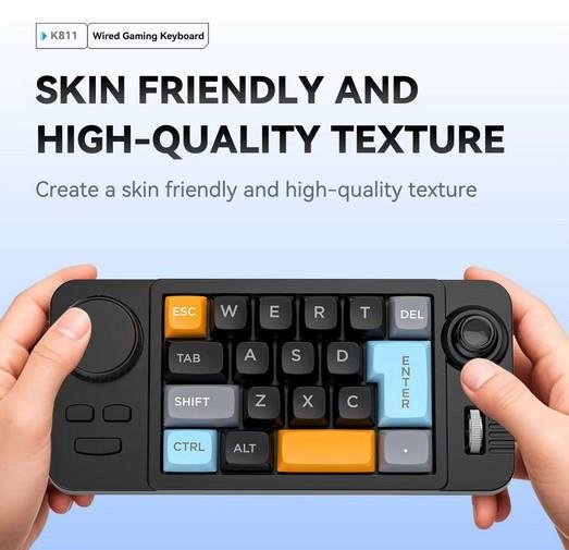 Wired Keyboard Numled Makro 19 Key Hot Swap dengan Joystick & Roda Volume