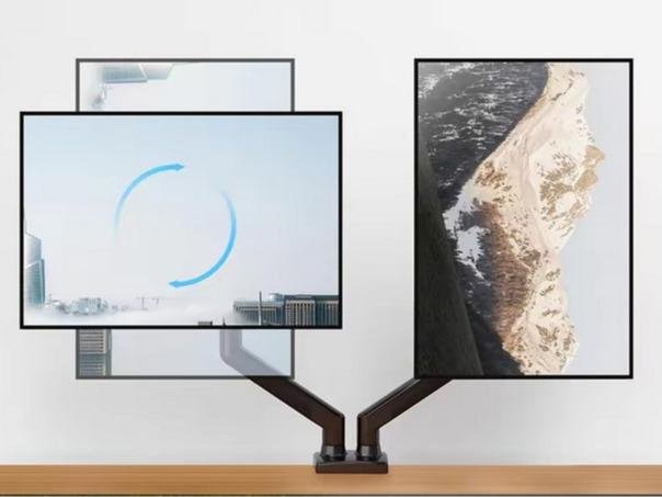 Bracket Monitor Table Mount Dual Arm VESA 100x100 Load Maks 20Kg - Image 4