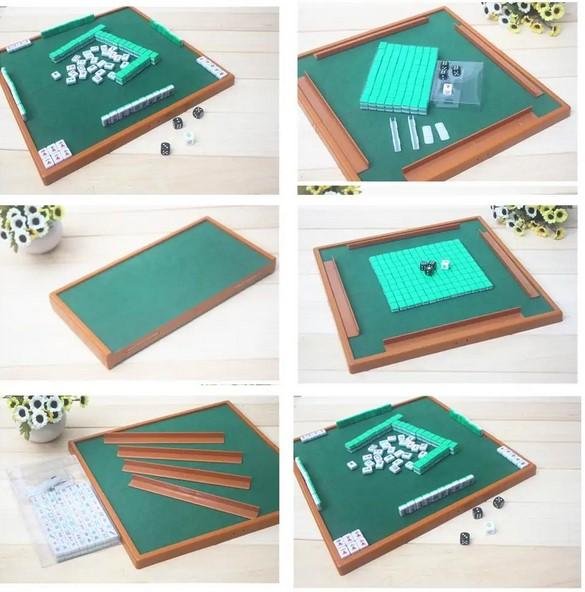 TRAVEL SIZE Mini Mahjong Set Portable Lipat Premium Acrylic Tiles Meja Flanel - Image 3