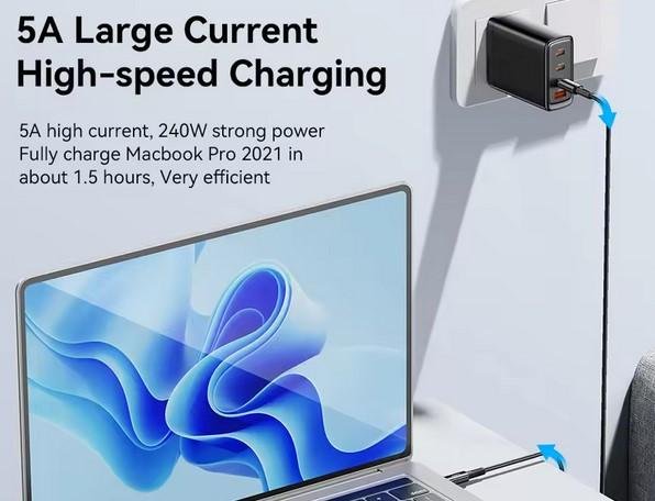 USB Kabel Data C to C PD 240W Super Fast Charging Cables Type C To USB Type C Wire Cable 5A For Xiaomi Samsung Huawei Macbook iPad Data Cord 1.8 M - Image 2